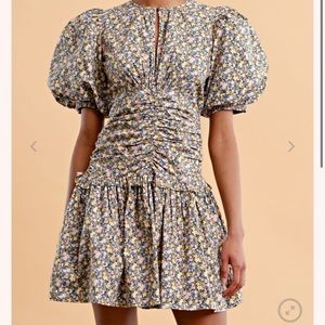 Festive Cotton Mini Dress – Flower Field